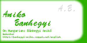 aniko banhegyi business card